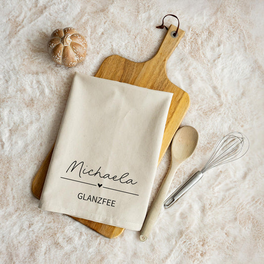 Personalisiertes Geschirrtuch mit Name & Wunschtext