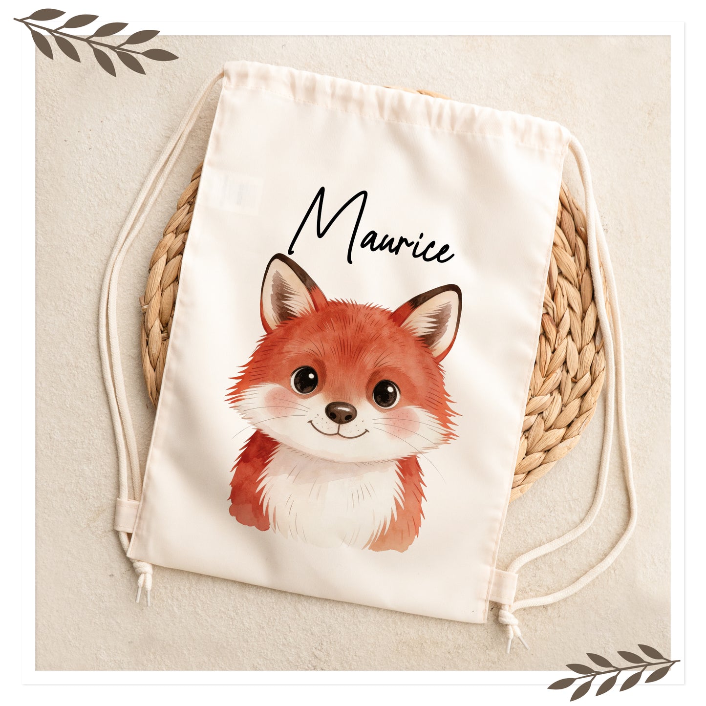 Personalisierter Turnbeutel mit Tiermotiv & Name KSP-TB-001