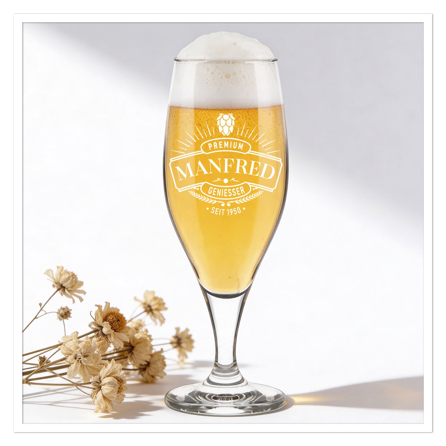 Personalisiertes Bierglas mit Name – Premium Genießer Design