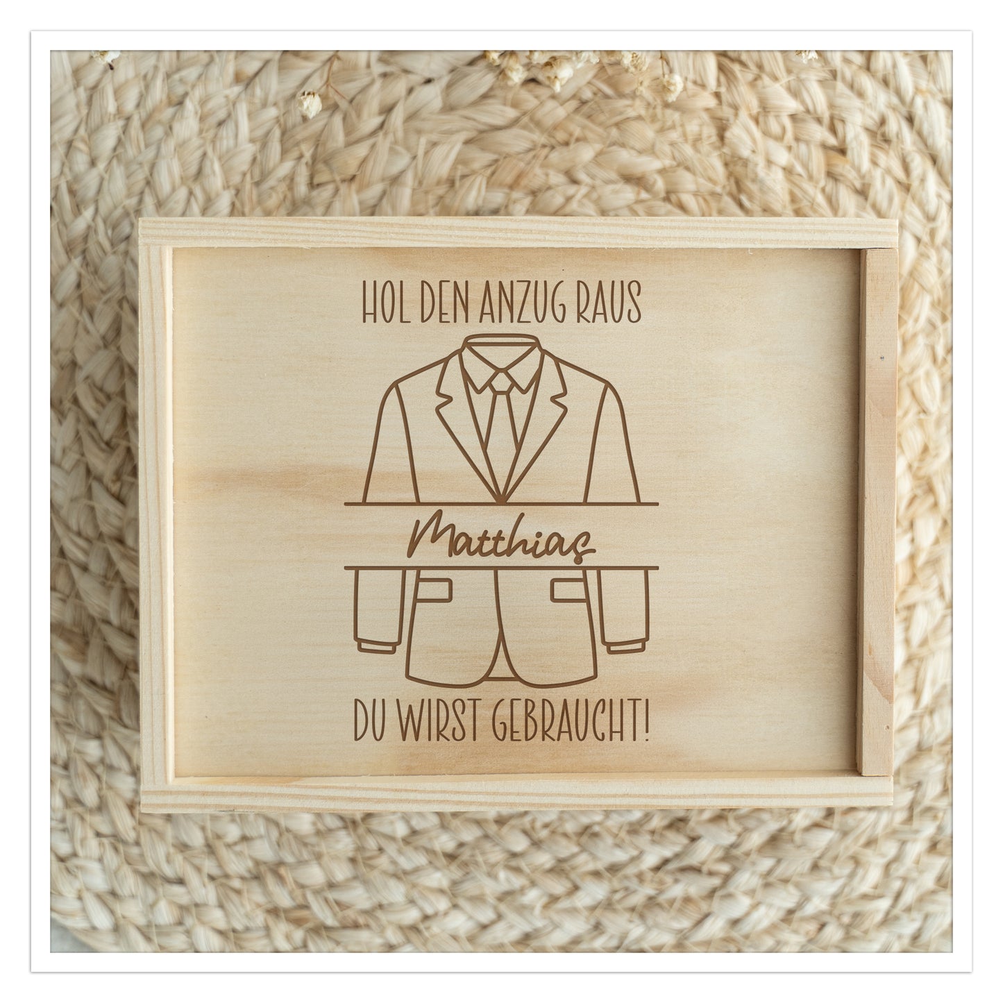 Personalisierter Flaschenöffner Trauzeuge mit Geschenkbox