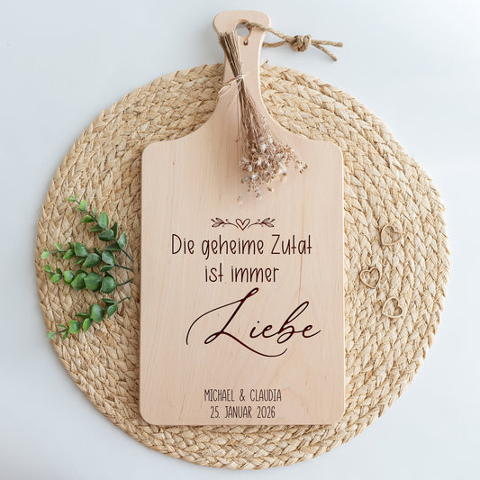 Holzschneidebrett Geheime Zutat