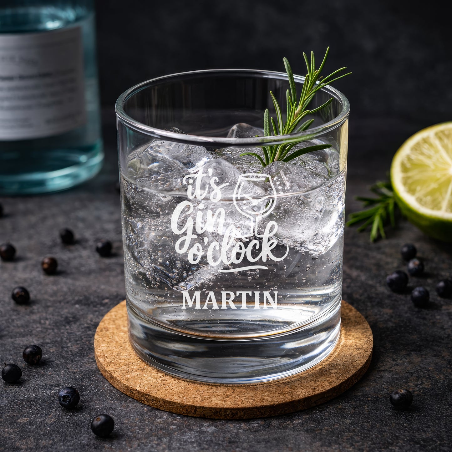 Personalisiertes Gin Glas – it's Gin o'clock
