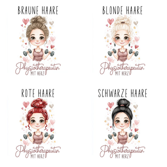 Tasse Physiotherapeutin mit Herz personalsiert