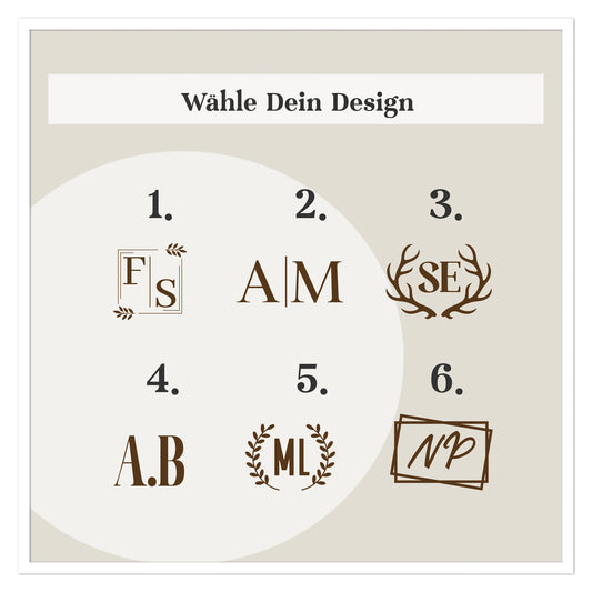 Leder Geldbörse mit Initialen – Vintage Wallet aus Rindsleder