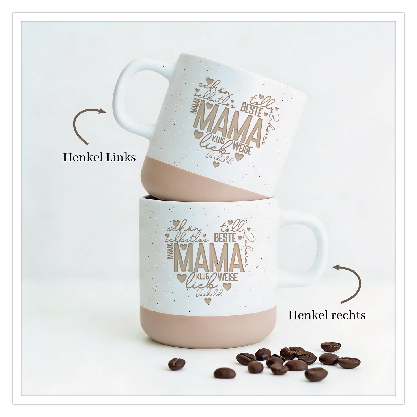Mama Tasse „Beste Mama“ – Gravierte Keramiktasse