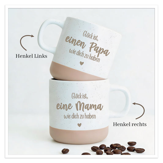 gravierte Tasse „Glück ist eine Mama wie dich zu haben“
