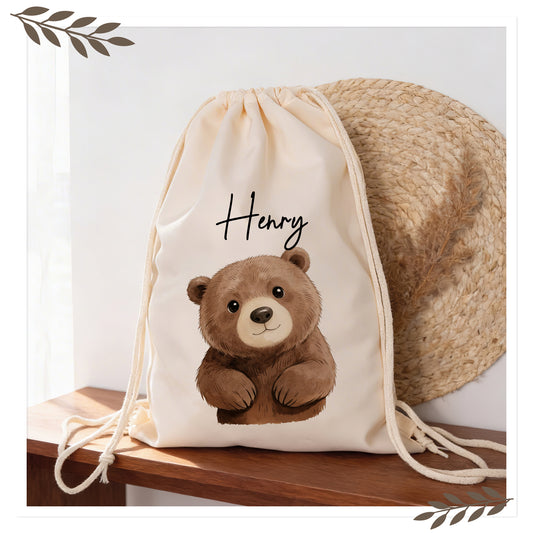 Personalisierter Turnbeutel mit Tiermotiv & Name