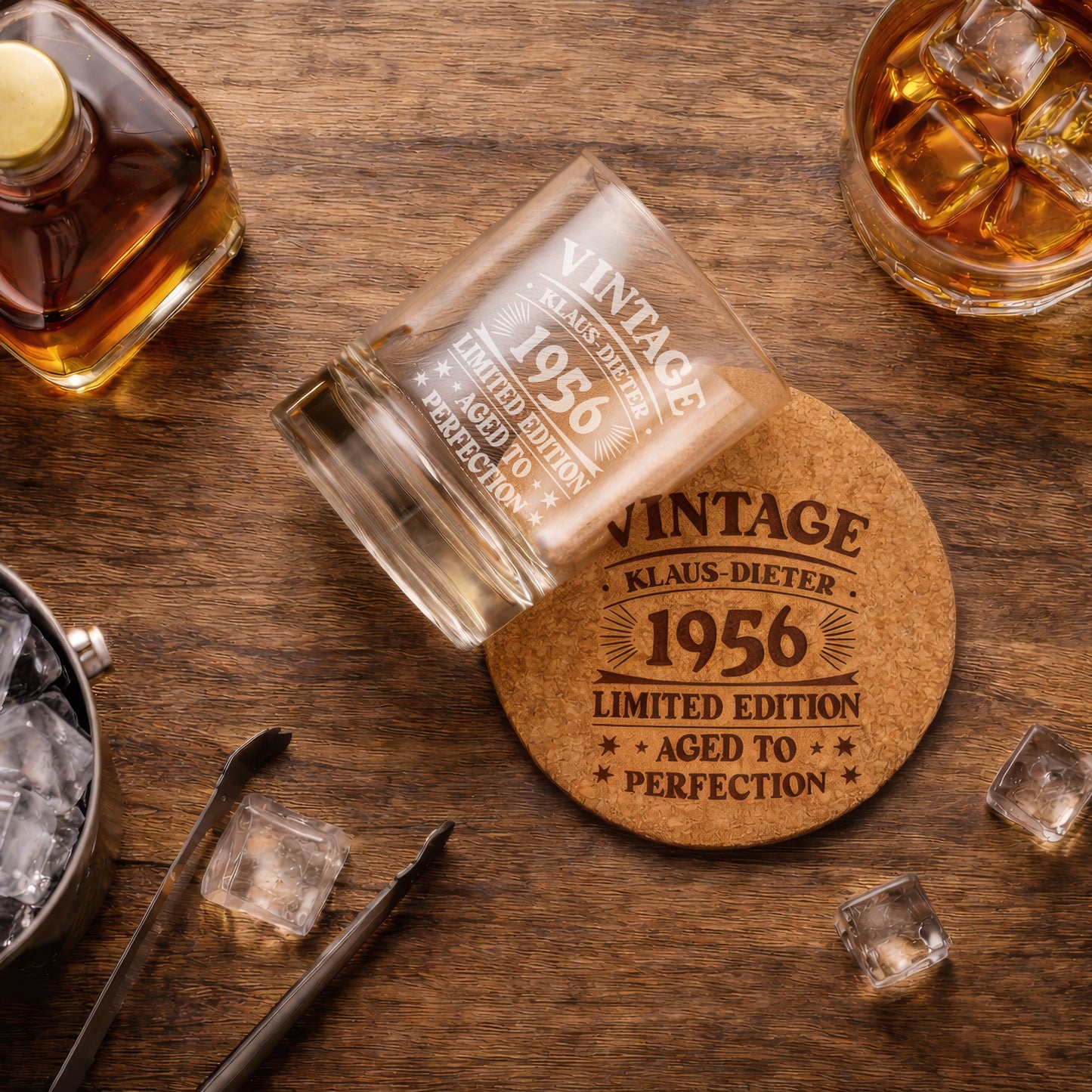 Vintage Whisky Glas personalisiert 30 cl