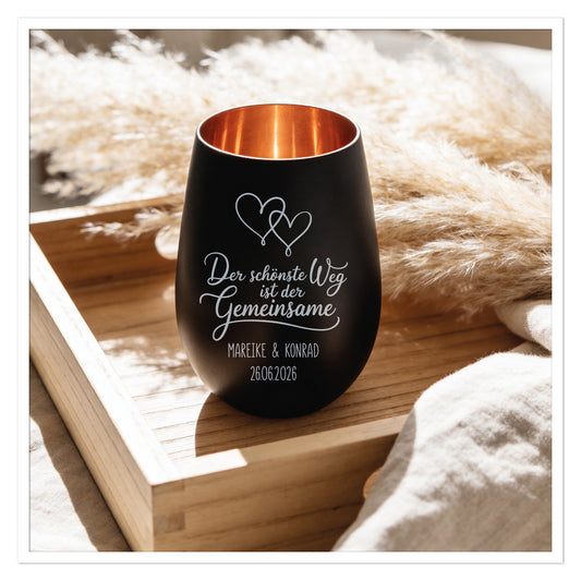 Personalisiertes Windlicht zur Hochzeit – Der schönste Weg ist der gemeinsame