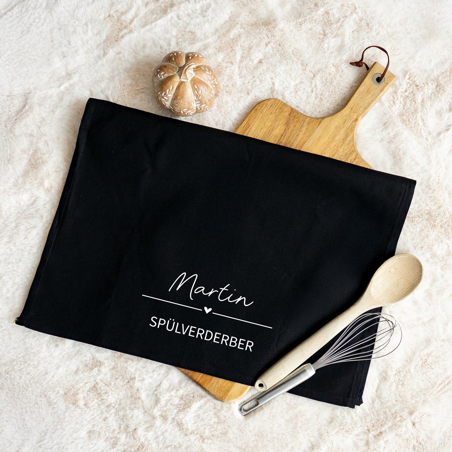 Personalisiertes Geschirrtuch mit Name & Wunschtext