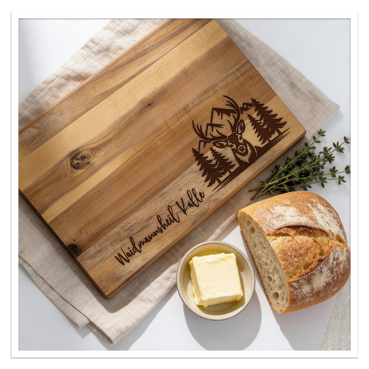 Personalisiertes Frühstücksbrett Outdoor