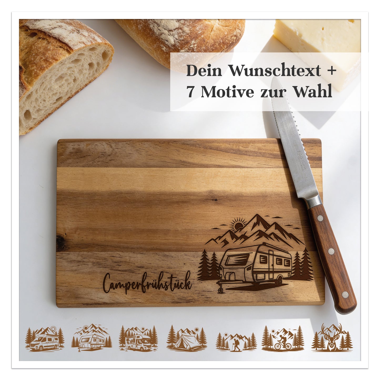 Personalisiertes Frühstücksbrett Outdoor