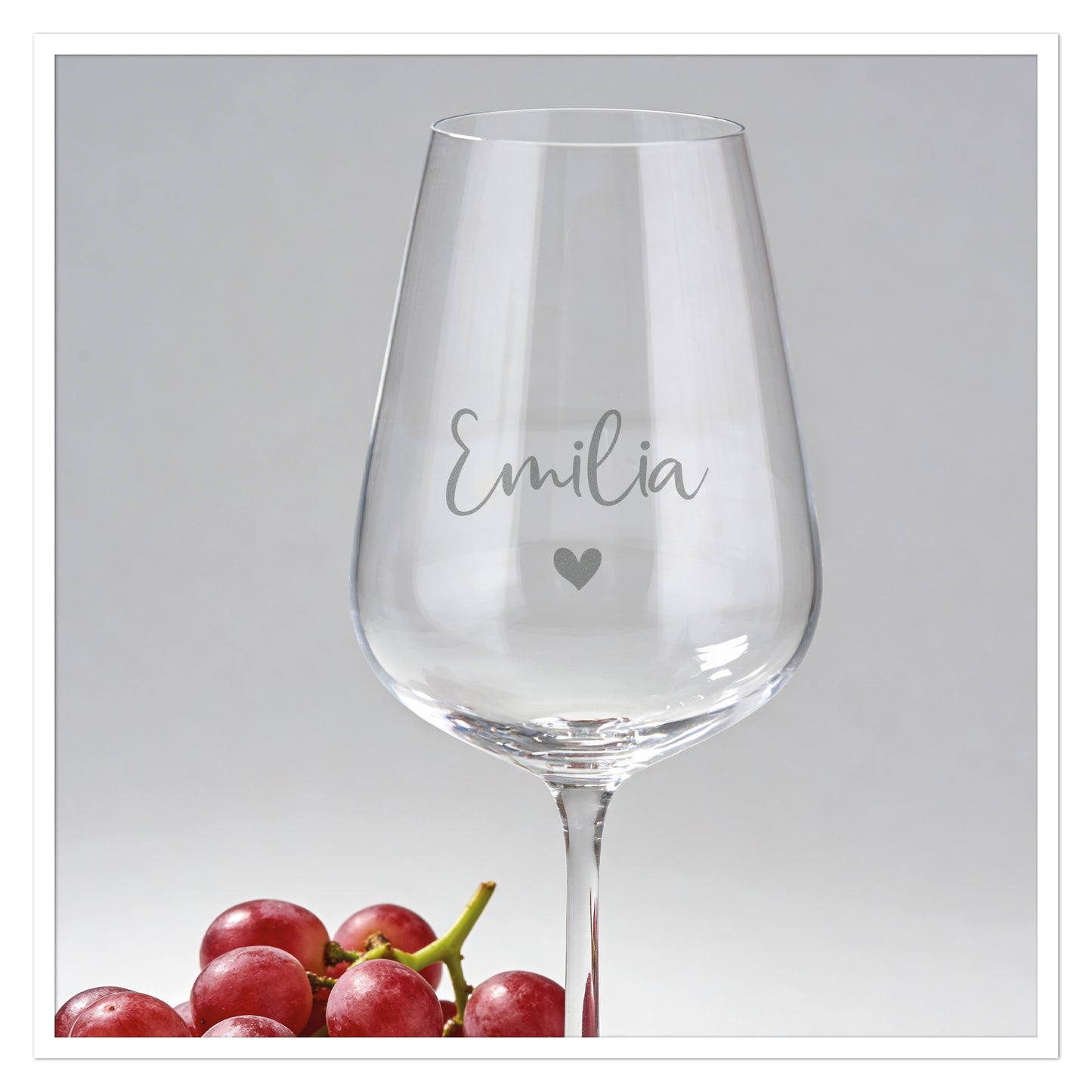 Personalisiertes Weinglas mit Name & Herz