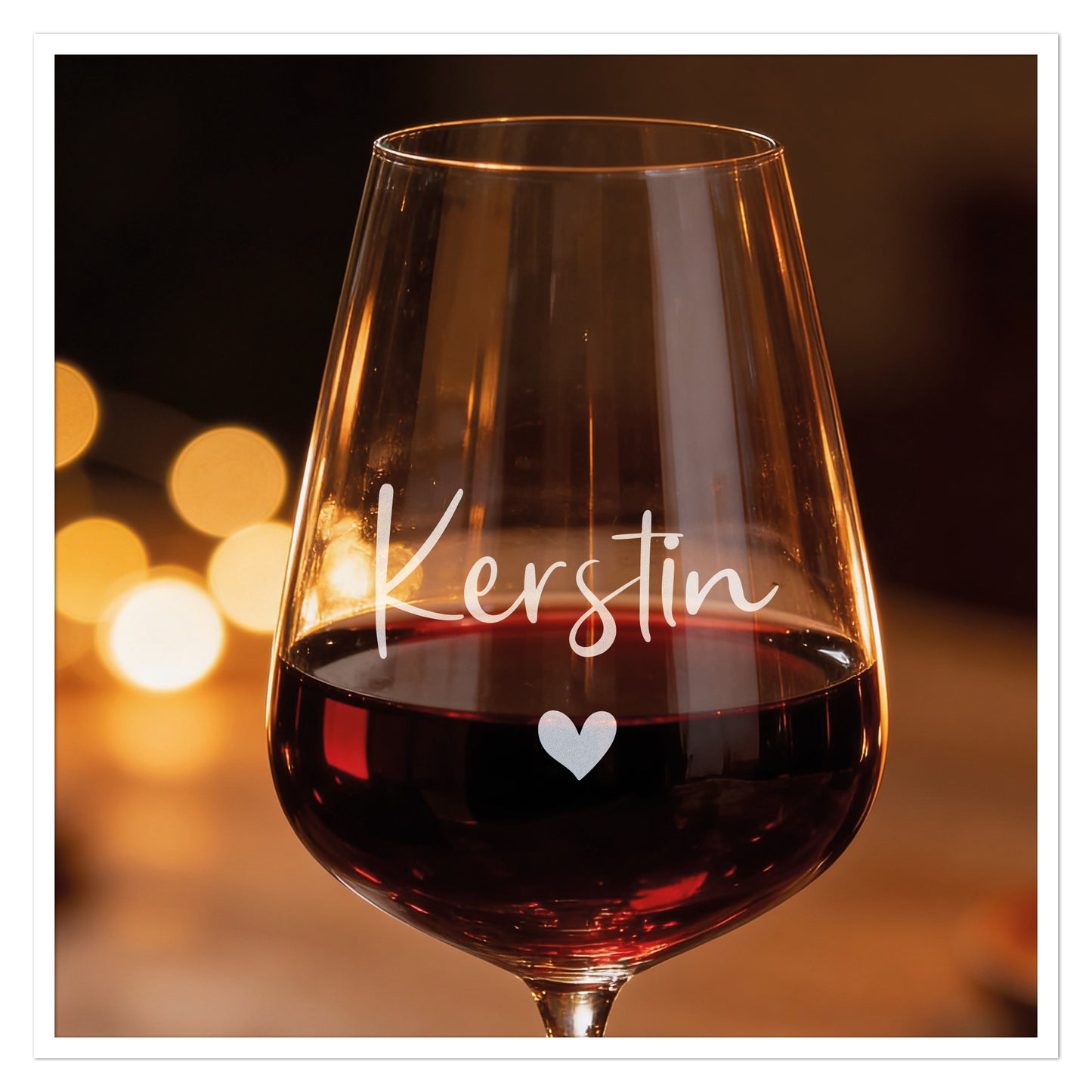 Personalisiertes Weinglas mit Name & Herz