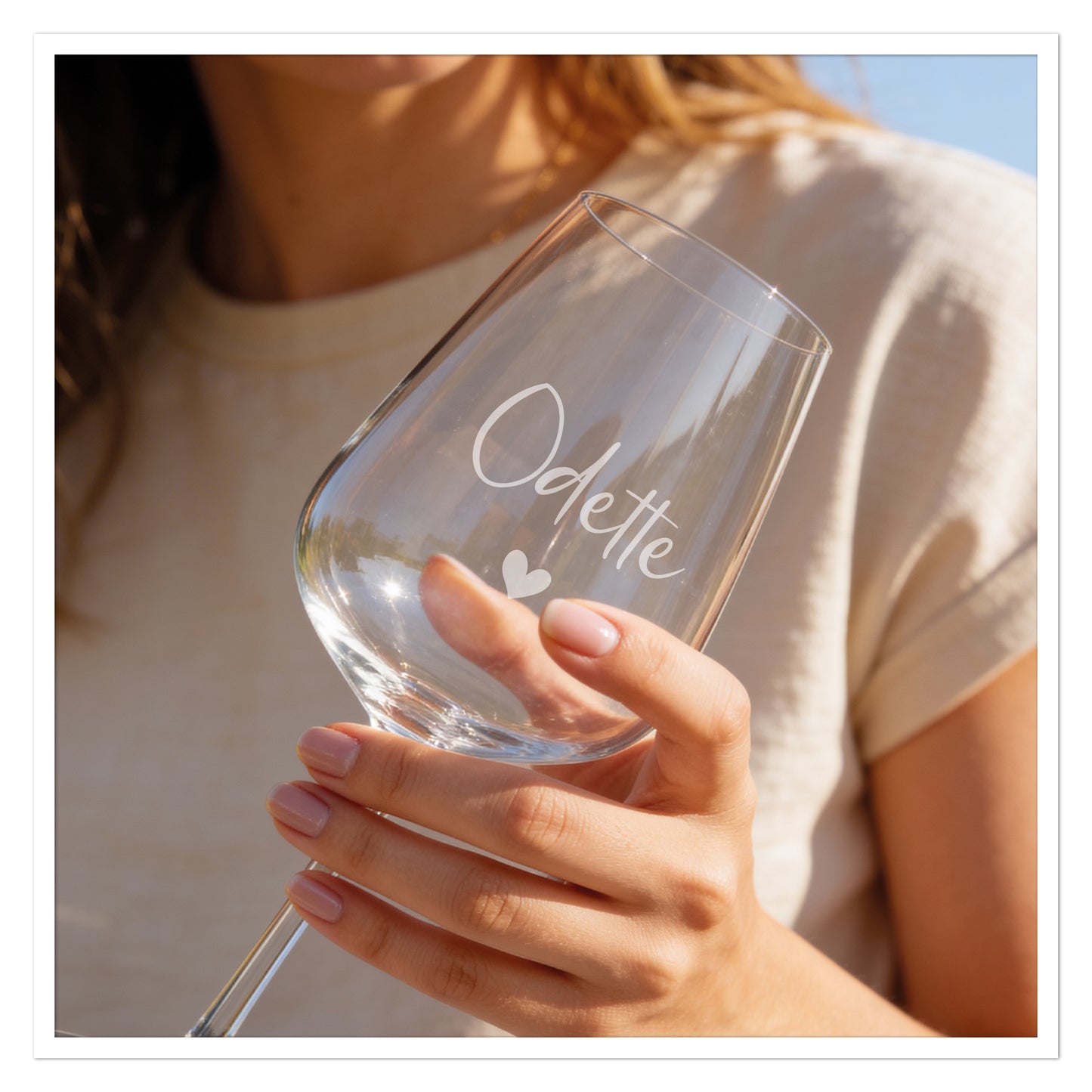 Personalisiertes Weinglas mit Name & Herz