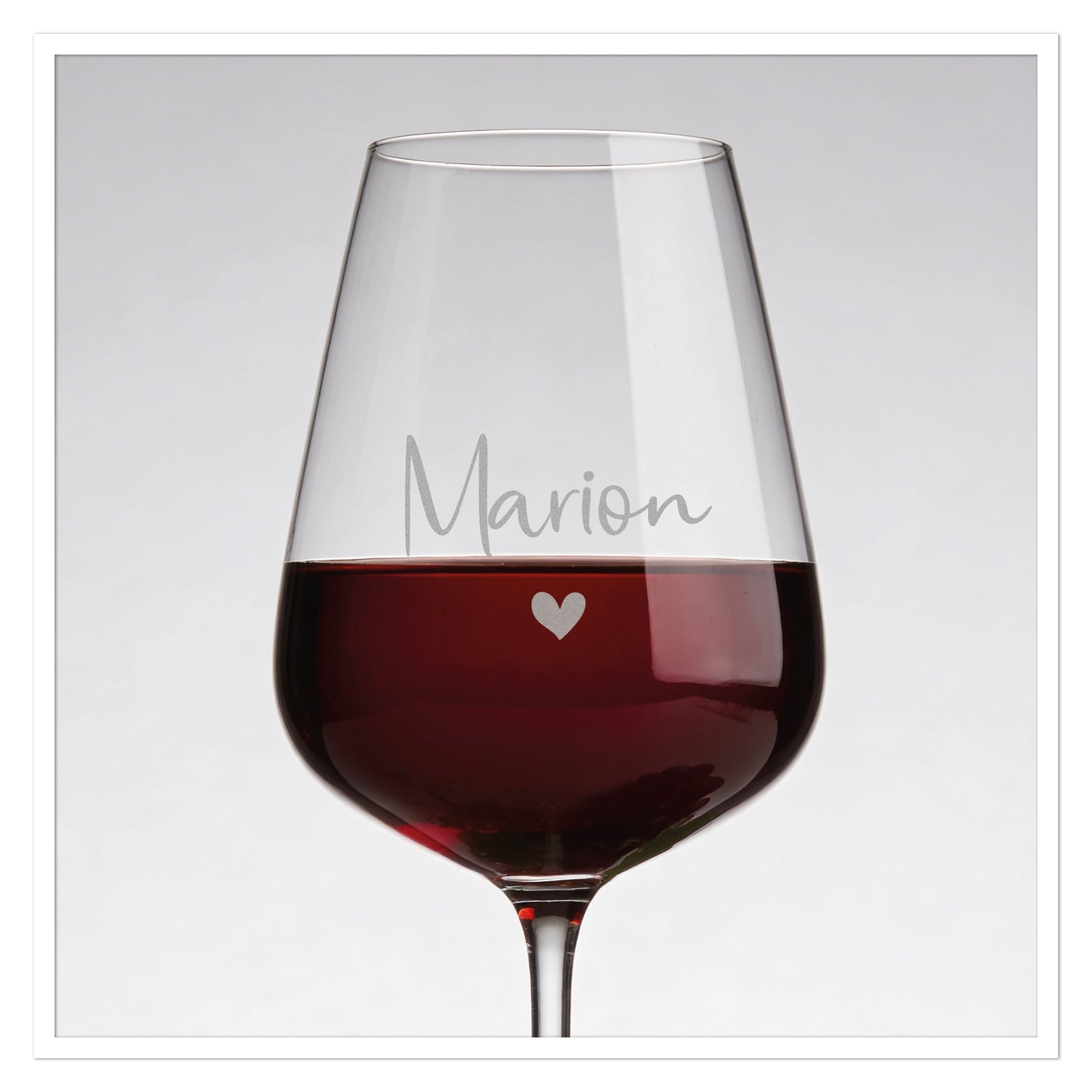Personalisiertes Weinglas mit Name & Herz