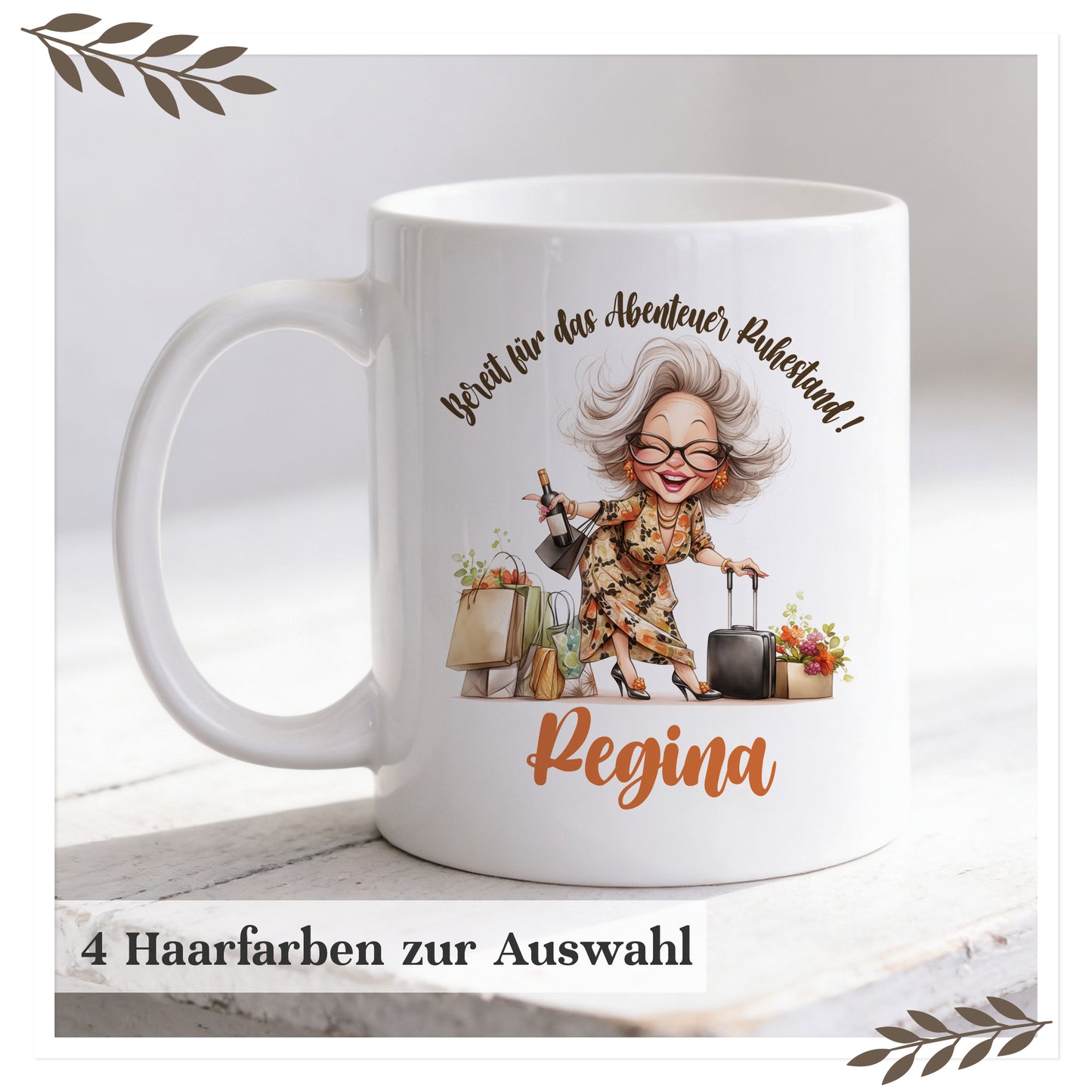 Tasse pesronalisiert "Abenteuer Ruhestand"