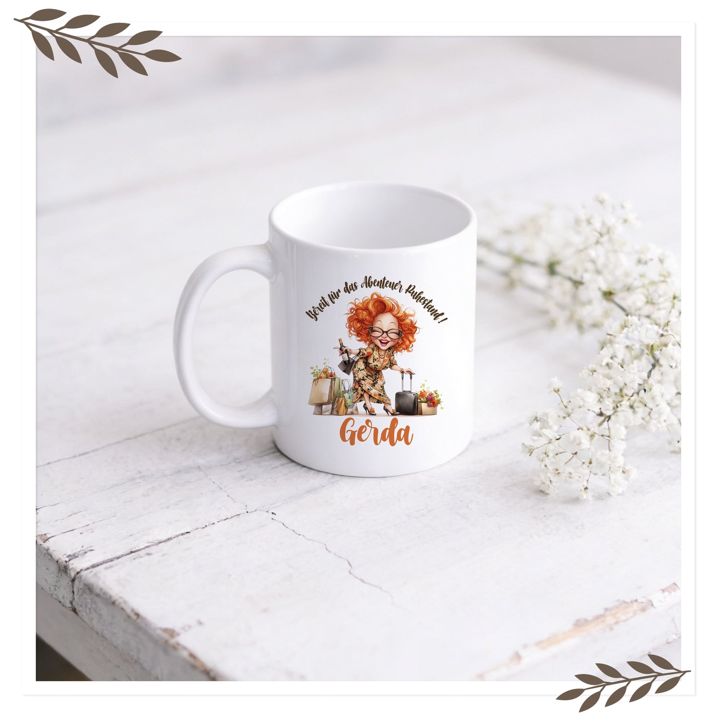 Tasse pesronalisiert "Abenteuer Ruhestand"
