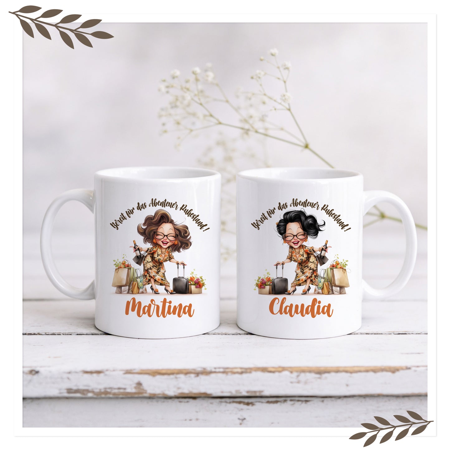 Tasse pesronalisiert "Abenteuer Ruhestand"