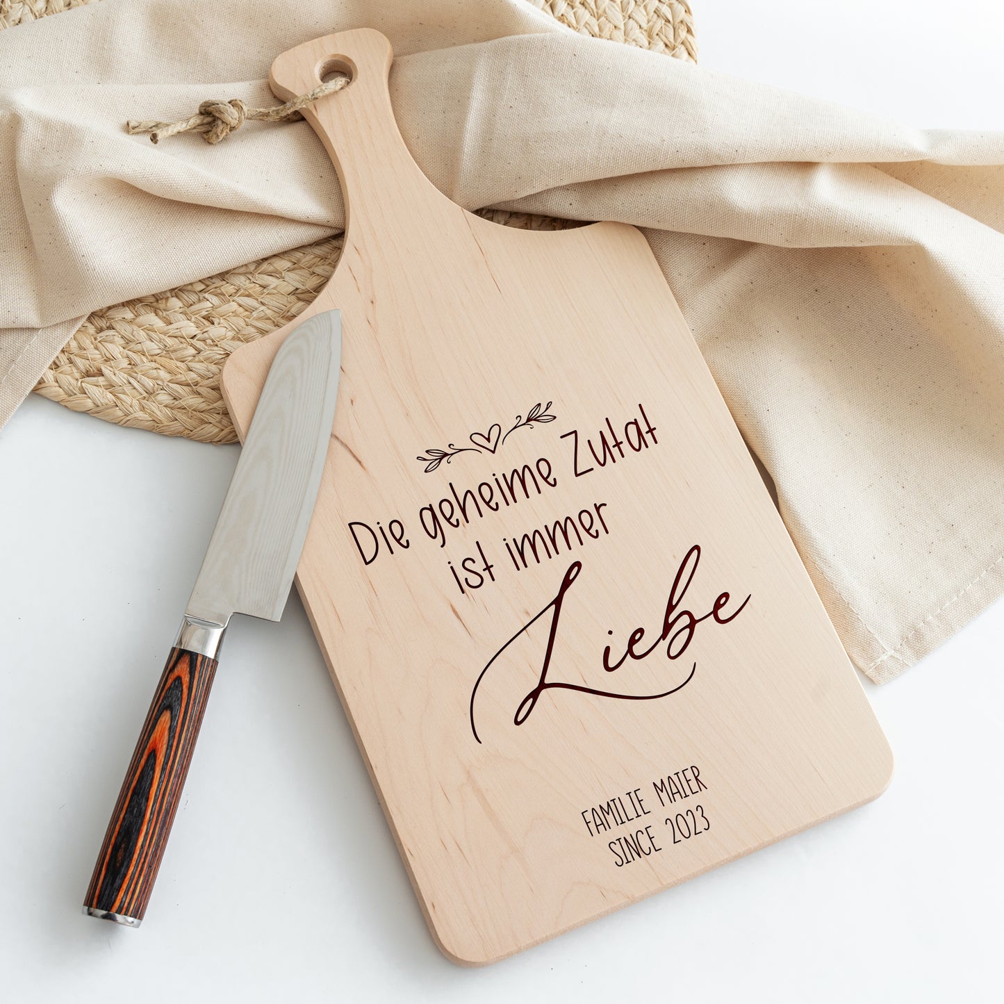 Holzschneidebrett Geheime Zutat