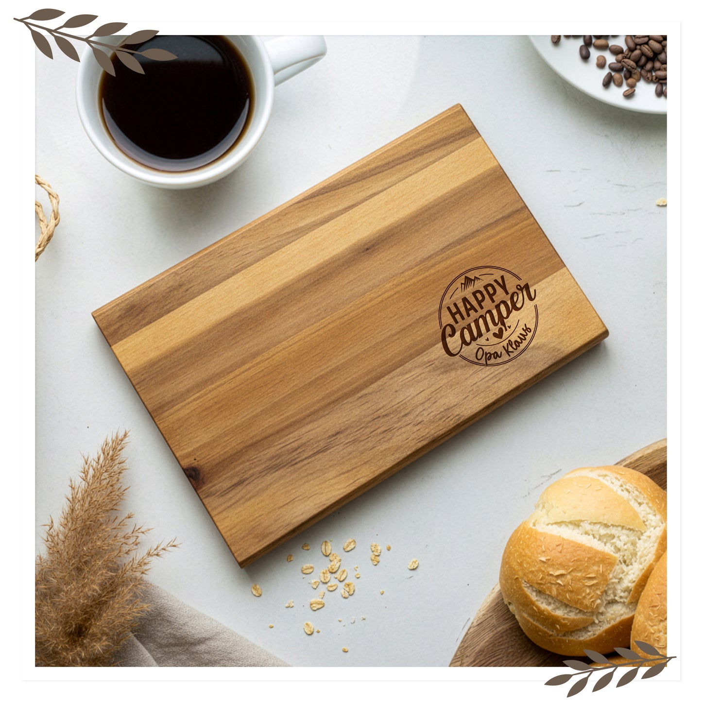 Frühstücksbrettchen aus Holz "Camper Frühstück"