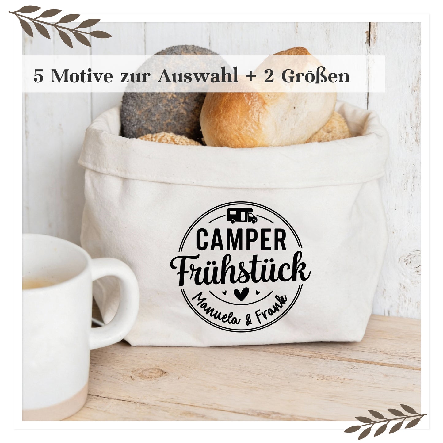 Personalisierter Brötchenkorb für Camper