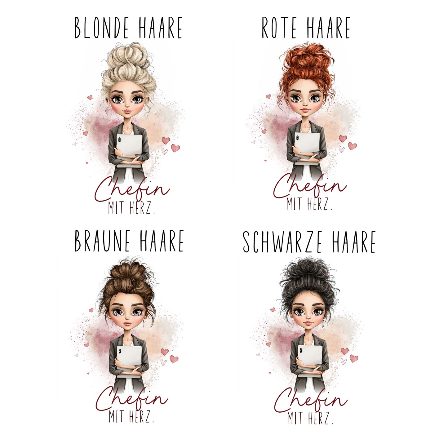 Tasse Chefin mit Herz personalisiert