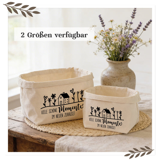 Geschenkkorb zum Selberfüllen „Viele schöne Momente im neuen Zuhause“