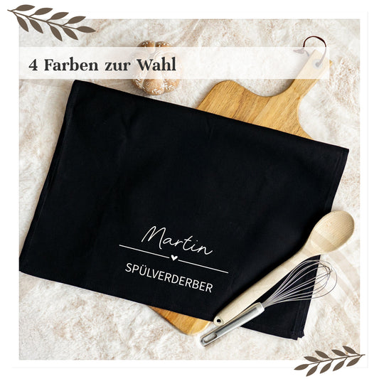 Personalisiertes Geschirrtuch mit Name & Wunschtext