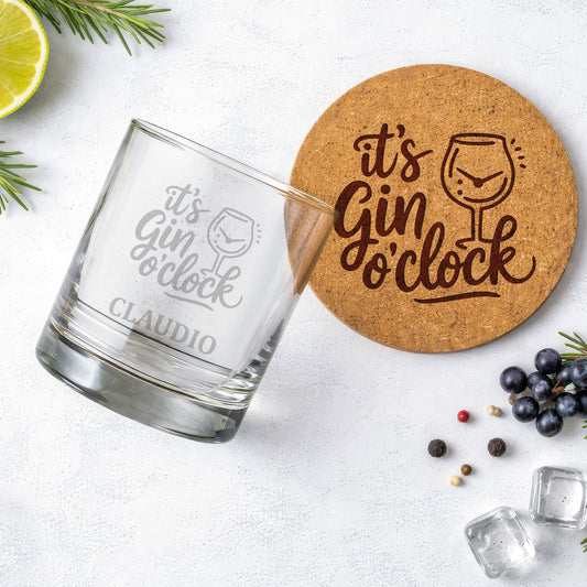 Personalisiertes Gin Glas – it's Gin o'clock