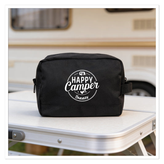 Personalisierte Kulturtasche „Happy Camper“ mit Name