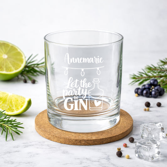 Personalisiertes Gin Glas – Let the Party be Gin