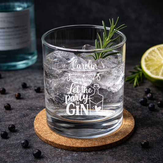 Personalisiertes Gin Glas – Let the Party be Gin