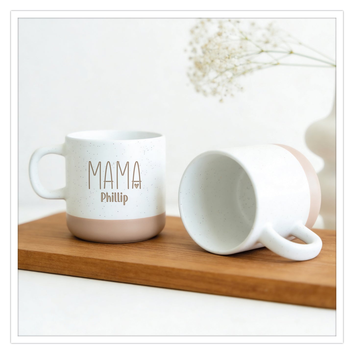 Personalisierte Mama Tasse mit Kindernamen – Gravur individuell