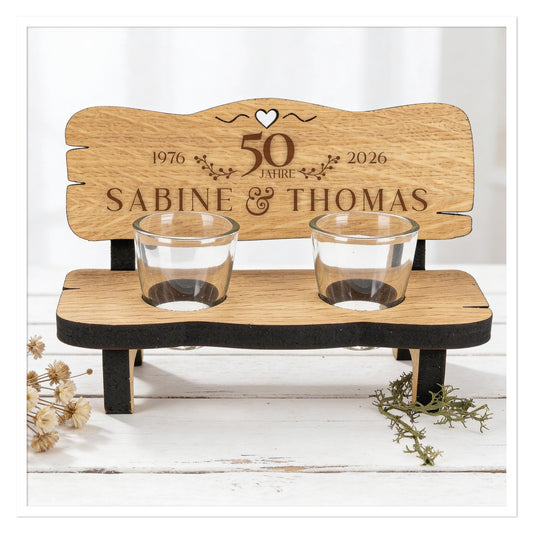 Schnapsbank 50 Jahre Goldene Hochzeit personalisiert
