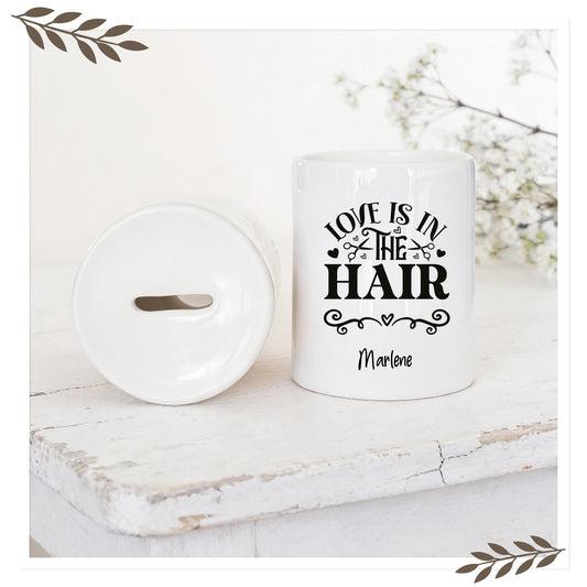 Spardose Trinkgelddose Friseur personalisiert