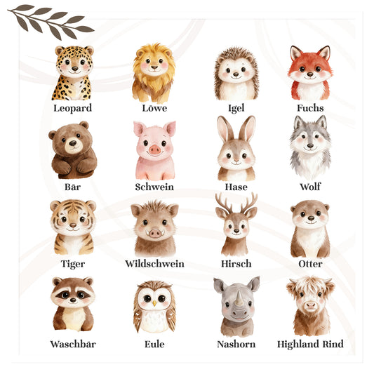 Personalisierte Kinder-Spardose mit Name & Tierportrait KSP-TP-001