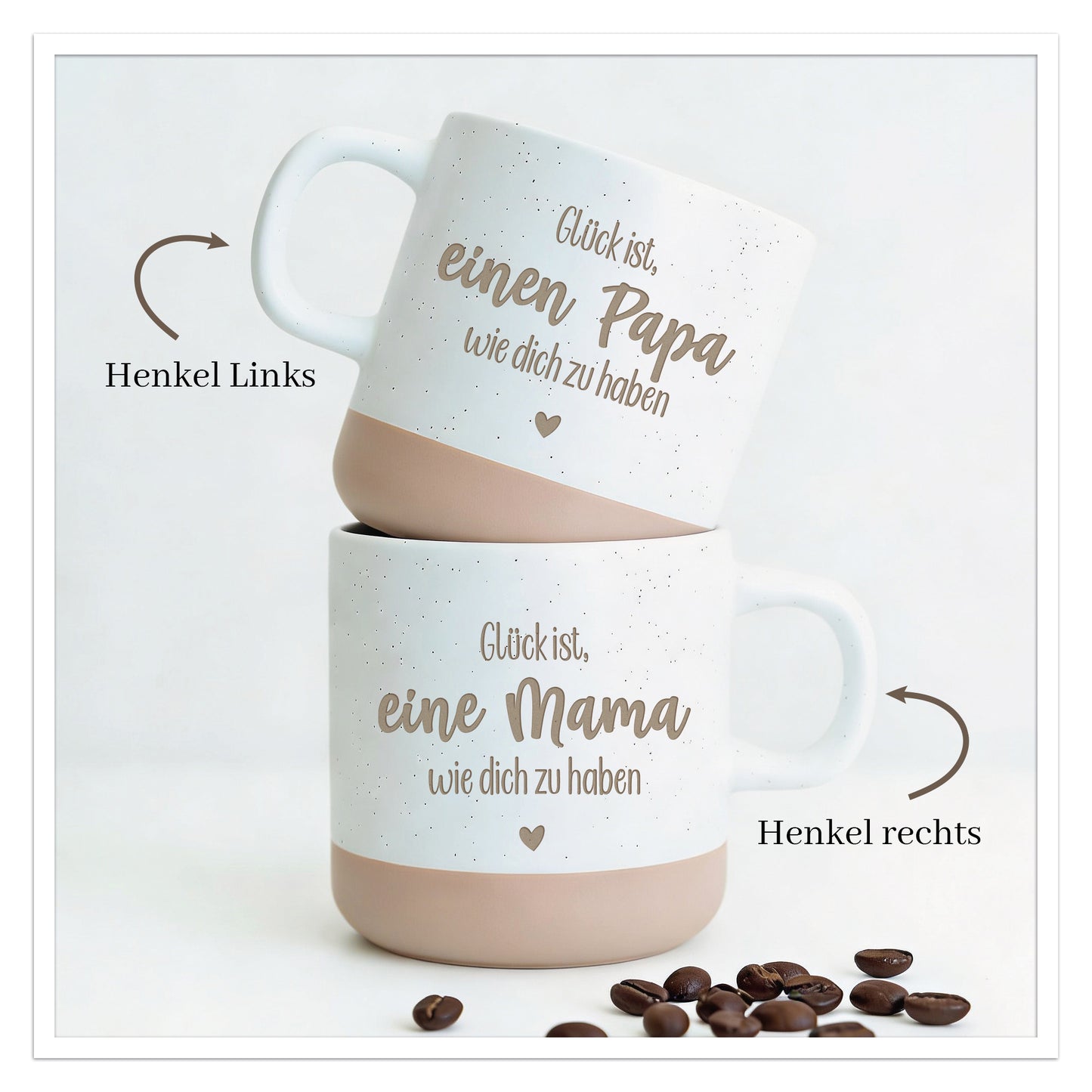 gravierte Tasse „Glück ist eine Mama wie dich zu haben“