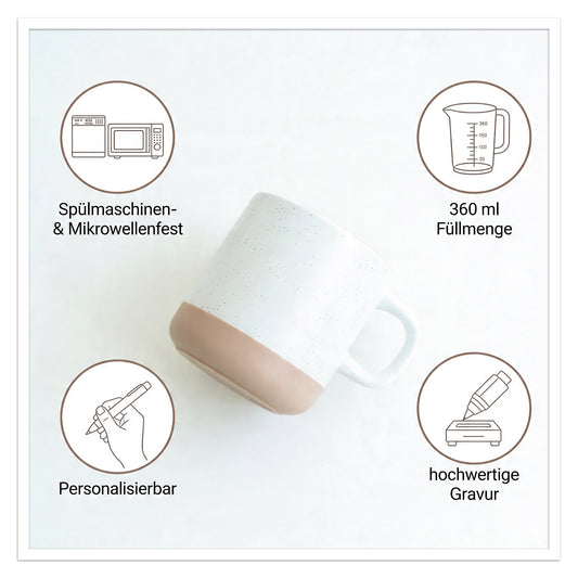 gravierte Tasse „Glück ist eine Mama wie dich zu haben“