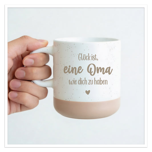 gravierte Tasse „Glück ist eine Oma wie dich zu haben“
