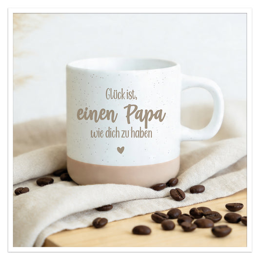 gravierte Tasse „Glück ist einen Papa wie dich zu haben“