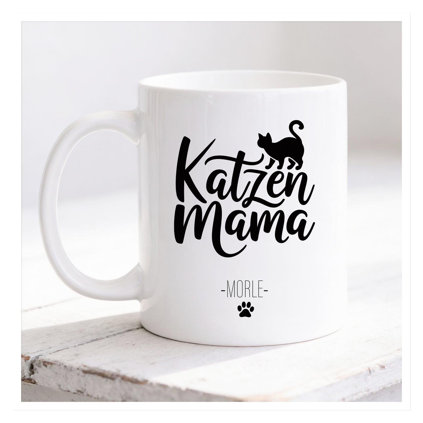 Katzenmama Tasse – personalisiert mit Namen