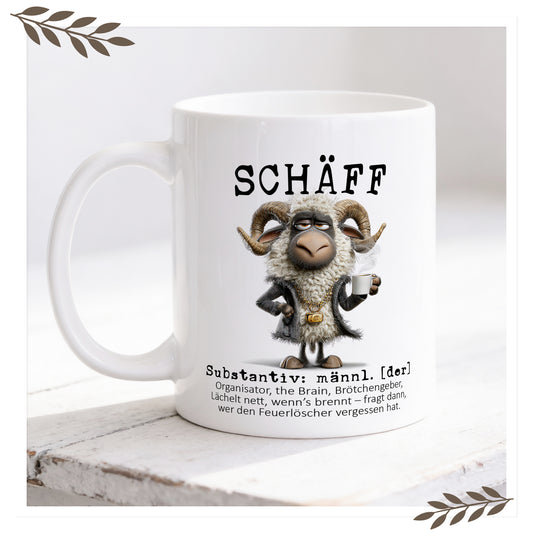 SCHÄFF Tasse – Lustige Definitionstasse für den Chef