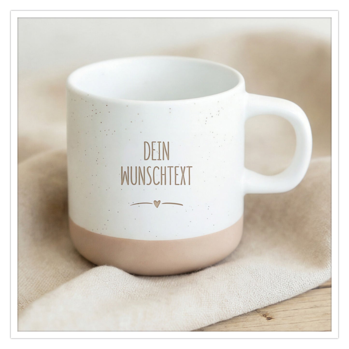 Personalisierte Tasse mit Wunschtext – Gravur individuell