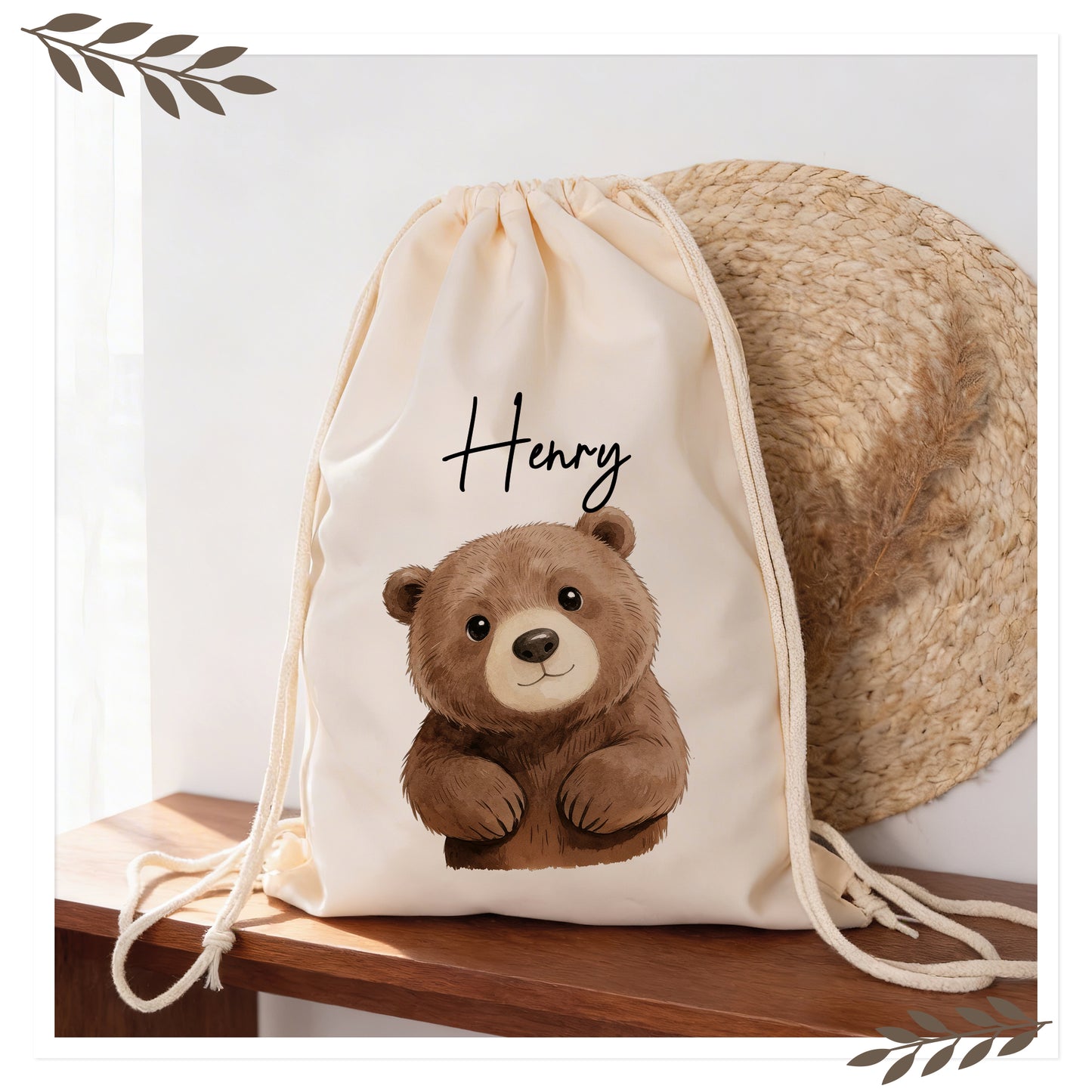 Personalisierter Turnbeutel mit Tiermotiv & Name