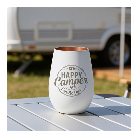 Personalisiertes Camping Windlicht – Happy Camper mit Namen