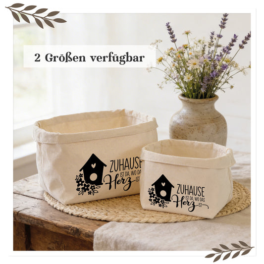 Geschenkkorb zum Selberfüllen „Zuhause ist da wo das Herz ist“